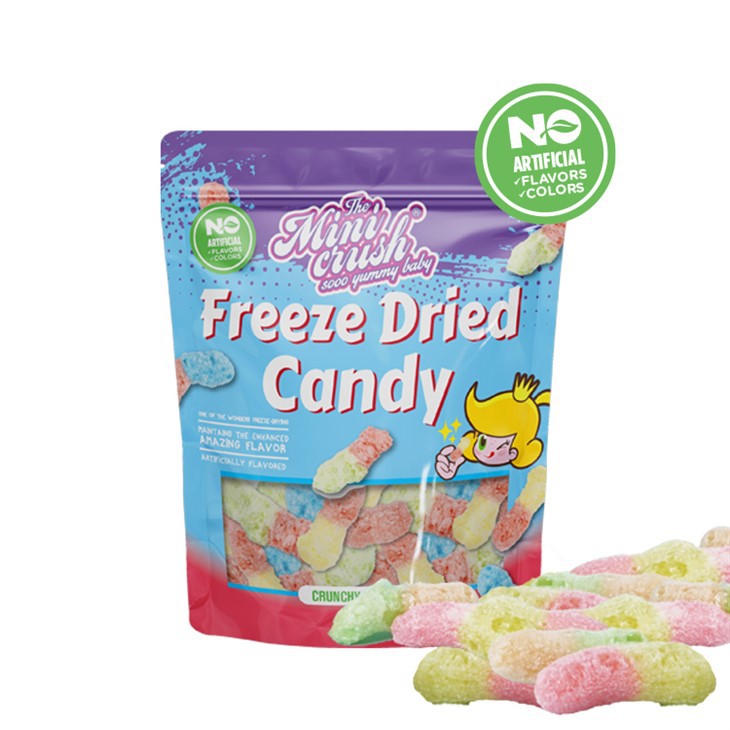 Freeze Dried Crunchy Worms(Natural Color) bulk